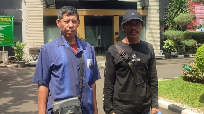 Suhadi saat di Polda Metro Jaya. 