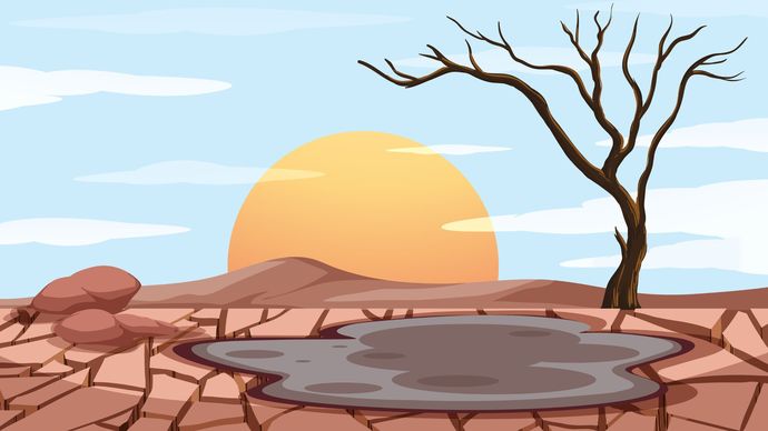 Ilustrasi kemarau basah