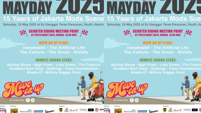 Komunitas pecinta budaya Mods di Jakarta akan kembali menggelar acara tahunan bertajuk Jakarta Mods Mayday 2025. Acara ini akan berlangsung pada Sabtu, 24 Mei 2025 di Ex Hanggar Teras Pancoran, Jakarta Selatan, rangkaian event Jakarta Mods Mayday ke 15 ini menjadi ajang silaturahmi serta perayaan budaya Mods yang identik dengan gaya hidup khas Inggris tahun 60-an, lengkap dengan skuter klasik Vespa, musik, dan fashion retro modern, sekaligus merayakan 25 tahun terbentuknya Warriors Jakarta yang merupakan penggagas skena Mods di ibu kota.