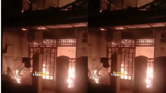 kebakaran rumah warga cikarang