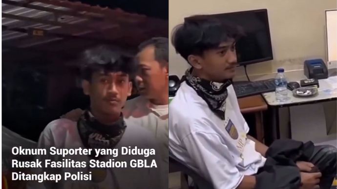 Tampang Suporter Persib yang Diamankan