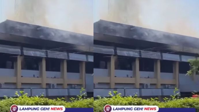 Wisma Albertus di Bandar Lampung Kebakaran Hebat