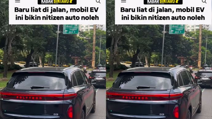 Penampakan Mobil Listrik Polytron Mengaspal di Jalan Raya