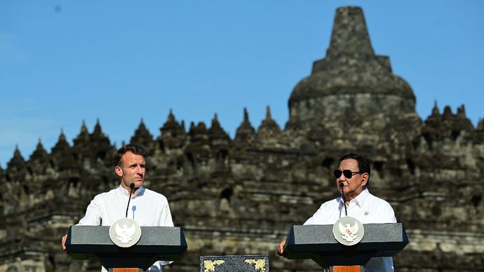 Preside. Prabowo Subianto dan Emmanuel Macron