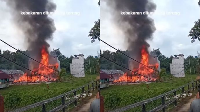 Bangunan pasar kebakaran