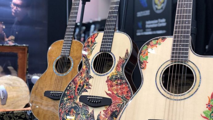 Kementerian Perdagangan (Kemendag) menyampaikan gitar buatan Indonesia mencuri perhatian di pameran produk alat musik internasional terbesar se-Asia, yaitu Sound Messe Osaka 2025.