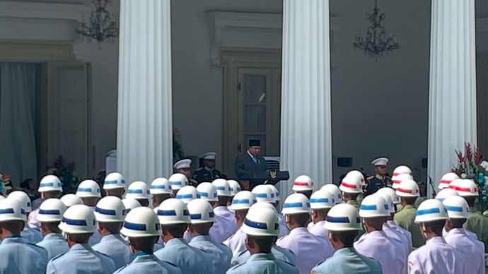 Presiden Prabowo Upacara Peringatan Hari Kelahiran Pancasila di Gedung Pancasila Kompleks Kementerian Luar Negeri RI