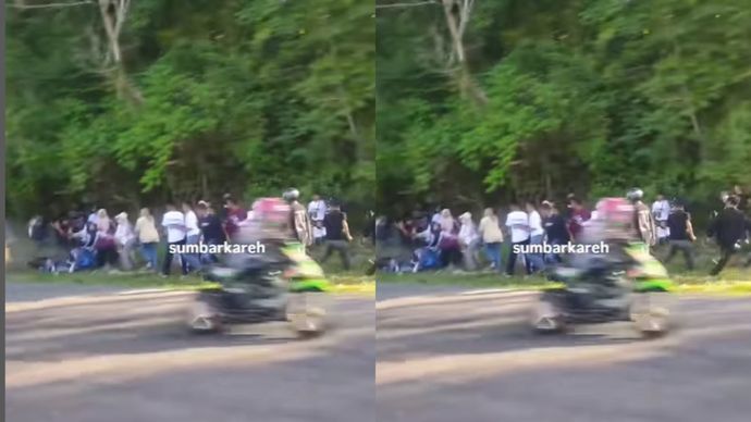 Peristiwa itu terjadi pada Minggu (1/6/2025). Beberapa penonton menjadi korban dan dilarikan ke RSUD Sawahlunto menggunakan Ambulance yang sudah disediakan Pihak Panitia Penyelenggara.