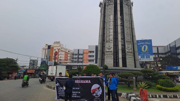 Peringatan Hari Lahir Pancasila oleh mahasiswa. 