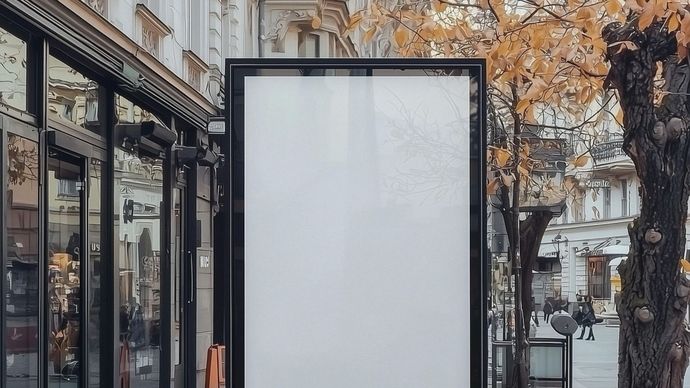 Ilustrasi billboard atau papan iklan.