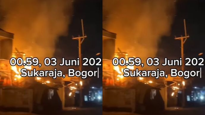 rumah di bogor terbakar