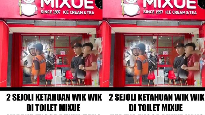 Sejoli mesum di toilet mixue