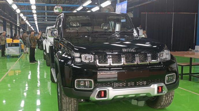 BAIC BJ40 Plus rakitan Indonesia resmi meluncur pada Senin, 2 Juni 2025. (Foto: Adiantoro/NTV) 