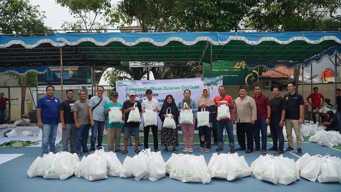 PT Pegadaian Kanwil XI Semarang Salurkan 70 Hewan Kurban di Momen Idul Adha 2025.