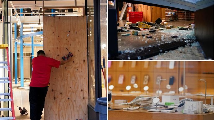 Kerusuhan di Los Angeles, gerai Apple hingga Adidas dijarah.