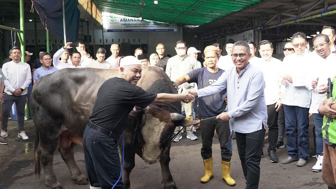 PT Pegadaian Kanwil XI Semarang Salurkan 70 Hewan Kurban di Momen Idul Adha 2025.