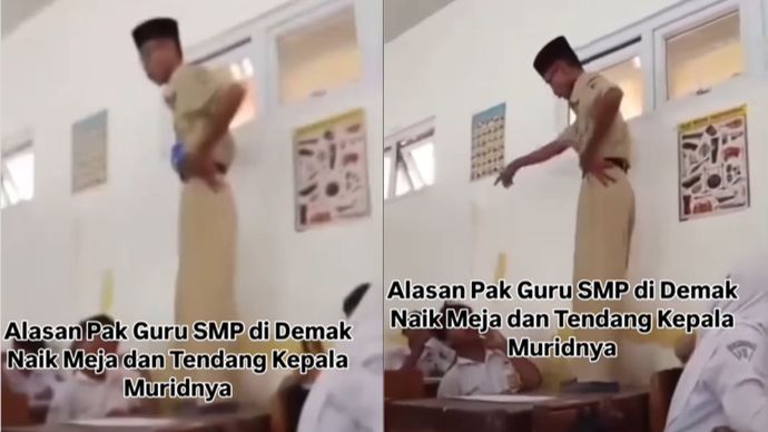 Guru Tendang Kepala Siswa di Demak