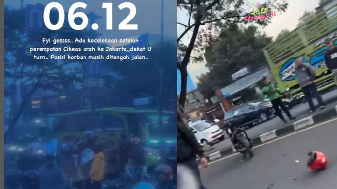 Kecelakaan maut di Cibubur, pemotor tewas