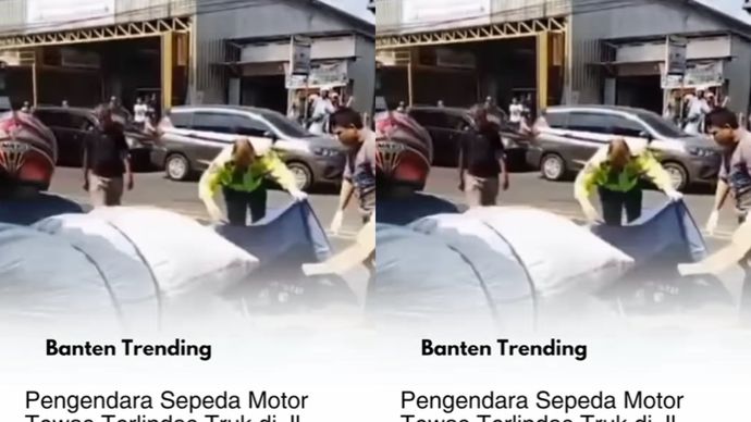 Pemotor tewas terlindas truk di Serang