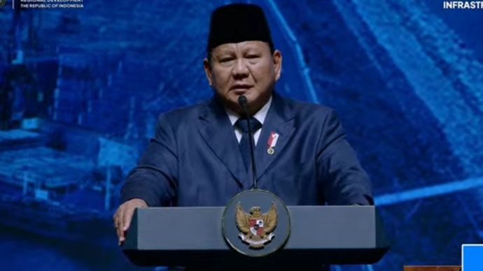 Presiden Prabowo Subianto di acara ICI 2025. (YouTube) 