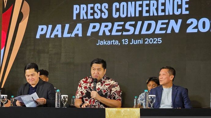 Pada konferensi pers yang diadakan Jumat (13 Juni 2025) di Gedung Danareksa, Jakarta, Maruarar Sirait, Ketua Steering Committee (SC)&nbsp;Piala Presiden 2025, menjawab pertanyaan media.