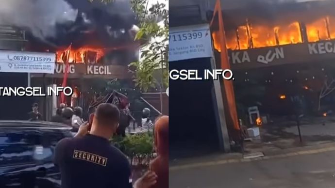 Kampung Kecil di BSD Kebakaran