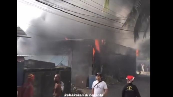 Kebakaran di Denpasar, Bali.