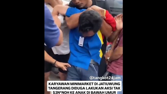 Pegawai minimarket yang diduga sodomi  bocah pelanggan. 
