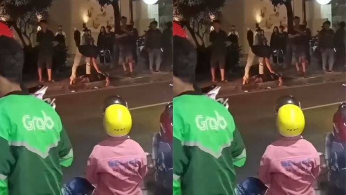 pemotor alami kecelakaan di cibubur