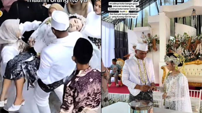 Pengantin Nangis Histeris Gegara Dekorasi Pernikahan 