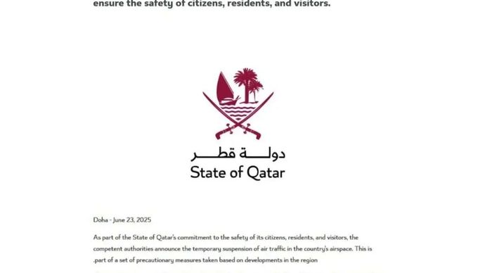 Keterangan Qatar Tutup Sementara Wilayah Udaranya