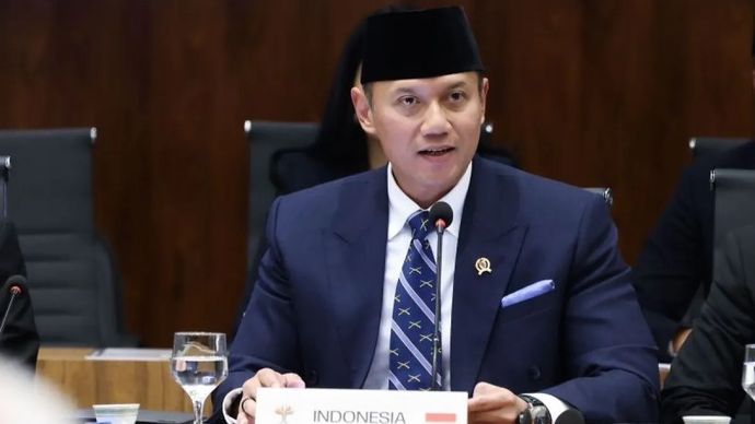 Menteri Koordinator Bidang Infrastruktur dan Pembangunan Kewilayahan Republik Indonesia, Agus Harimurti Yudhoyono (AHY) di Forum Urbanisasi BRICS ke-4 di Brasil, Juni 2025.