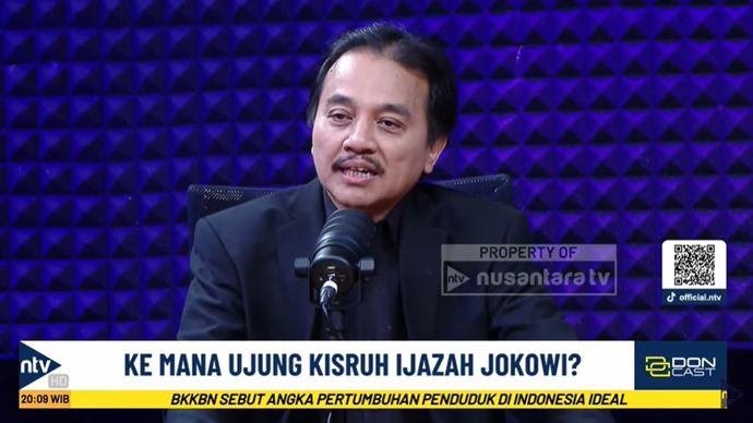 Perdebatan tajam terjadi antara Roy Suryo dan Wakil Ketua Umum Jokowi Mania, Andi Azwan dalam program DonCast di Nusantara TV.