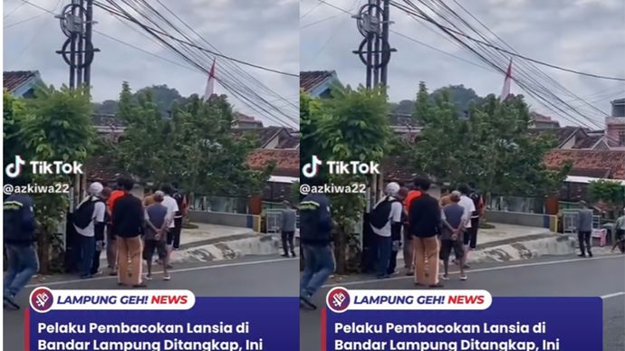kakek dibacok di lampung