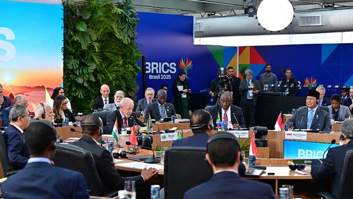 Presiden Republik Indonesia, Prabowo Subianto, menghadiri hari pertama Konferensi Tingkat Tinggi (KTT) BRICS 2025