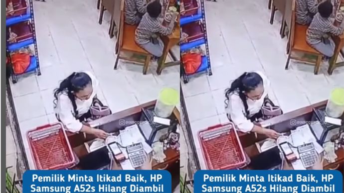Seorang ibu mencuri ponsel di kedai bakso Depok