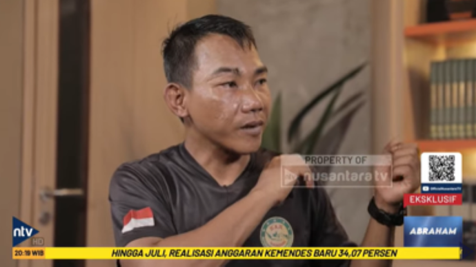 Anggota Basarnas Khafid As'adi dalam program Abraham di Nusantara TV
