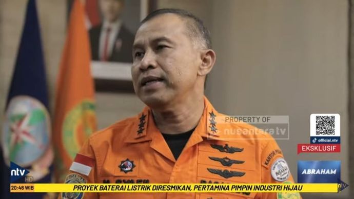 Kepala Basarnas Marsekal Muda (Marsdya) TNI Mohammad Safii dalam program &quot;Abraham&quot; di Nusantara TV.