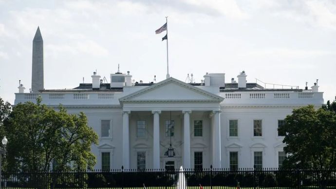 Arsip foto - 9 Oktober 2023, Gedung Putih di Washington, D.C., Amerika Serikat.