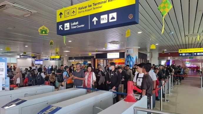 Ilustrasi kereta api bandara.