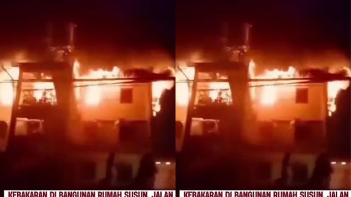 kebakaran rusun di klender
