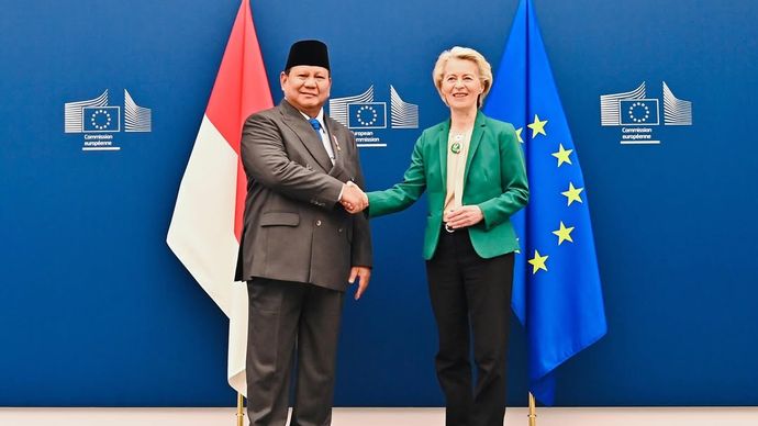 Presiden Prabowo dan Presiden Komisi Eropa, Ursula von der Leyen.