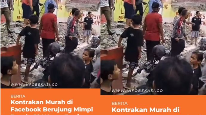 Puluhan warga dari berbagai wilayah, termasuk Bekasi, Jakarta Timur, hingga Tambelang, menjadi korban penipuan jual beli rumah kontrakan diduga fiktif di kawasan Jakasampurna, Bekasi Barat.