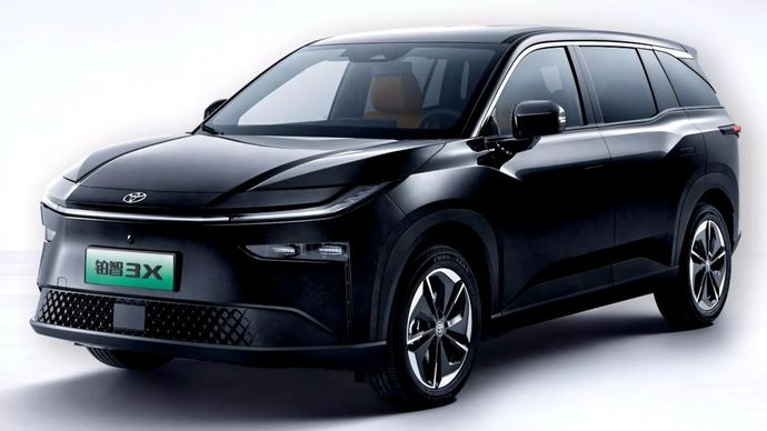 SUV Listrik Toyota bZ3X. (Foto: Istimewa via Carscoops)