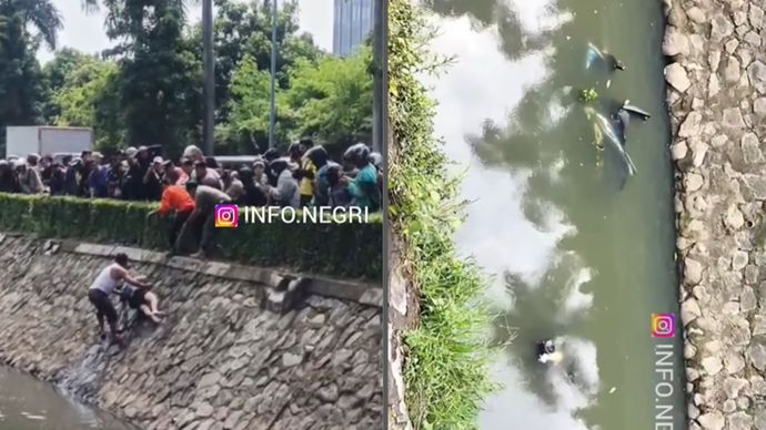 jasad pria tewas mengambang PIK diangkat oleh petugas