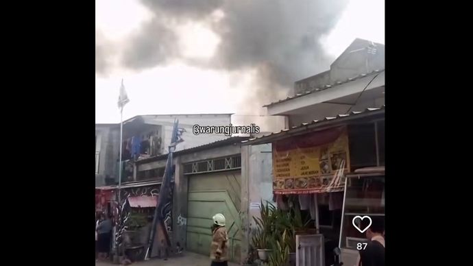 Kebakaran di Klender, Duren Sawit, Jakarta Timur. 