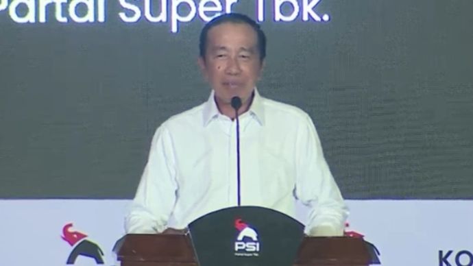 Presiden Joko Widodo di acara Kongres PSI 2025