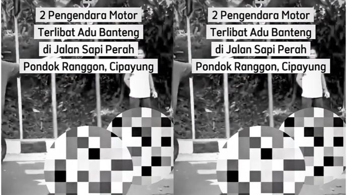 Telah terjadi kecelakaan yang melibatkan 2 Pengendara Motor di duga akibat adu banteng di Jalan Sapi Perah Pondok Ranggon, Cipayung, Jakarta Timur