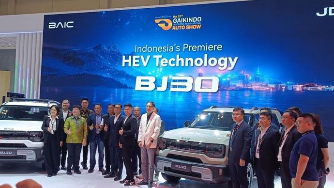 BAIC Indonesia resmi meluncurkan BJ30 Hybrid di pasar Indonesia. (Foto: Adiantoro/NTV)