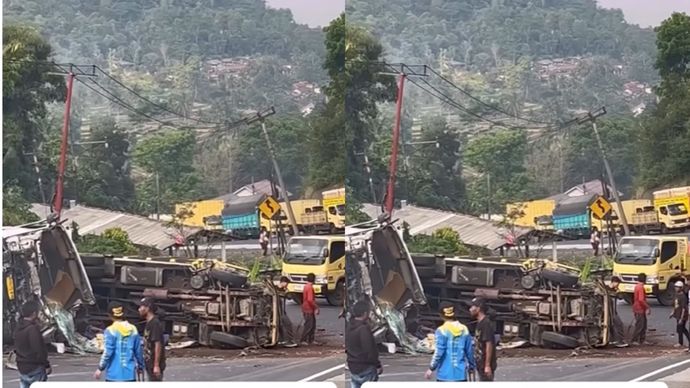 kecelakaan di tanjakan gentong tasikmalaya